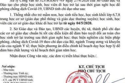 THÔNG BÁO ĐI HỌC LẠI